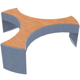 Flower bench 3D Object | FREE Artlantis Objects Download